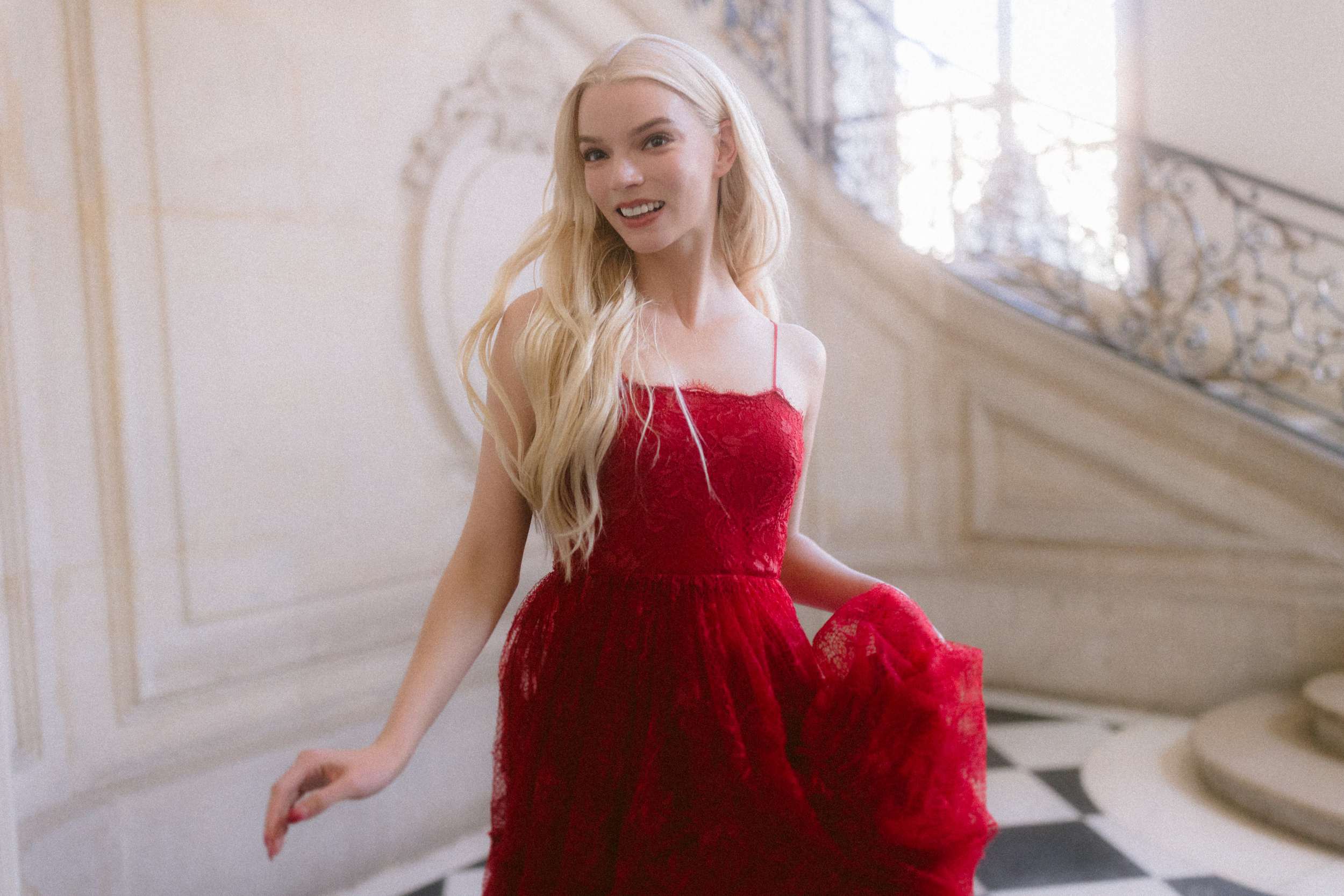 Anya Taylor-Joy at the Dior Spring Summer 2024 fashion show in Paris